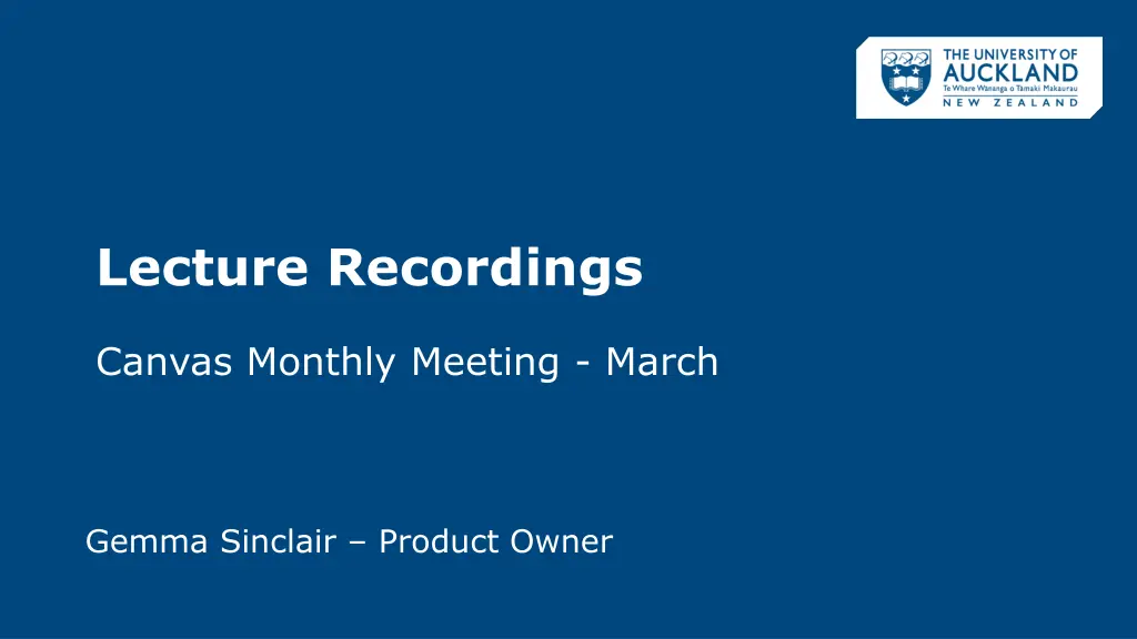 lecture recordings