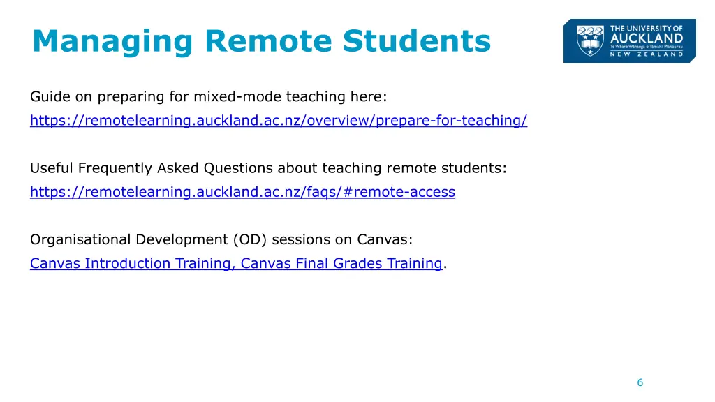 managing remote students