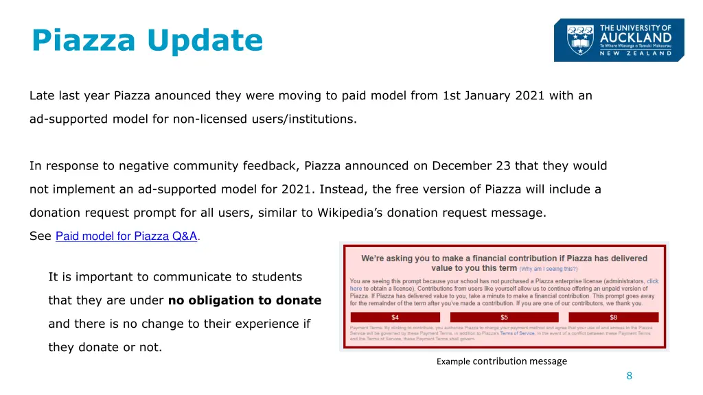 piazza update