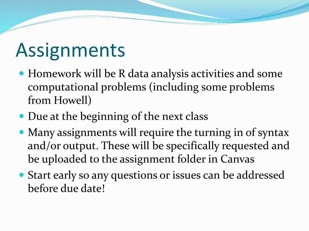 assignments