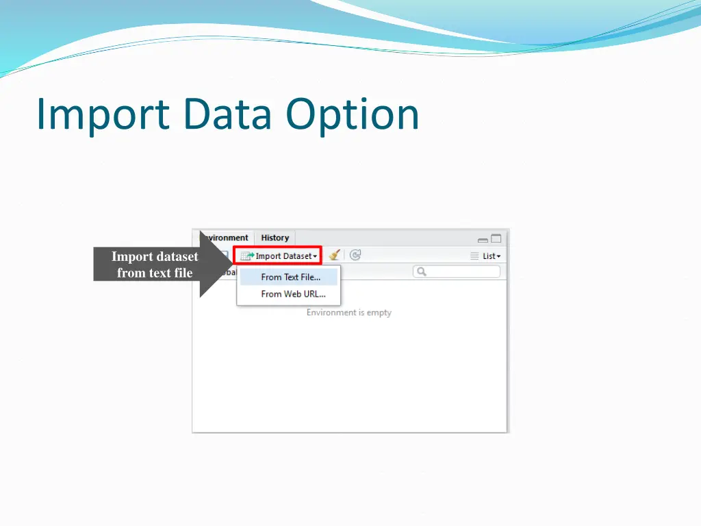 import data option