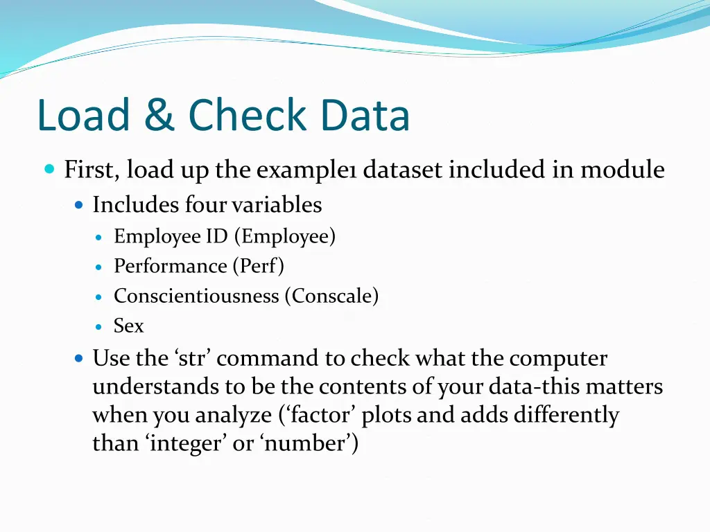 load check data