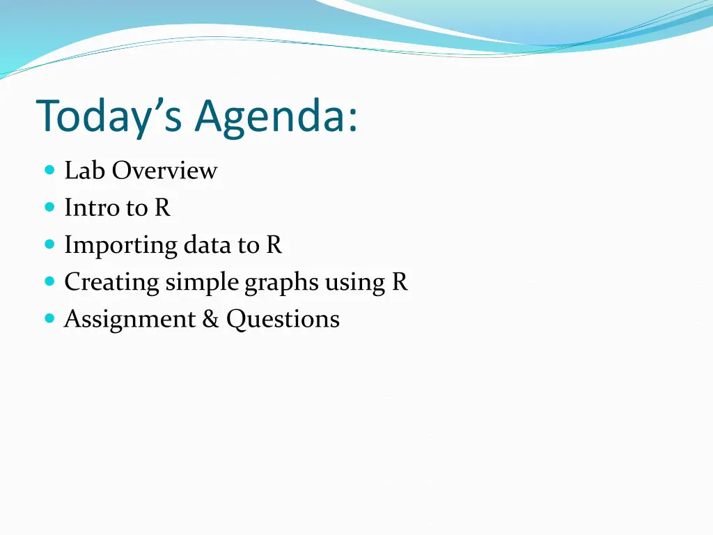 today s agenda