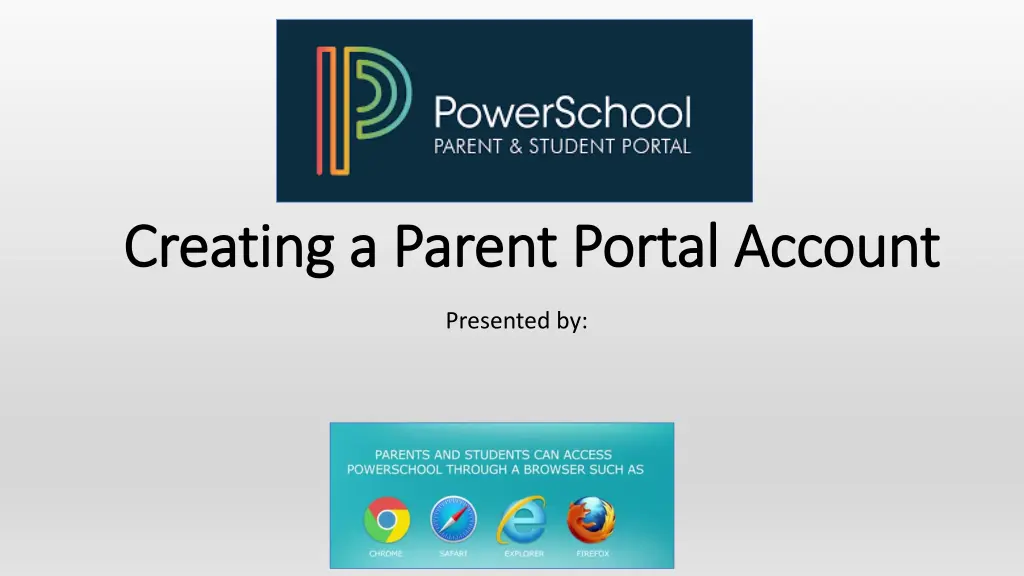 creating a parent portal account creating