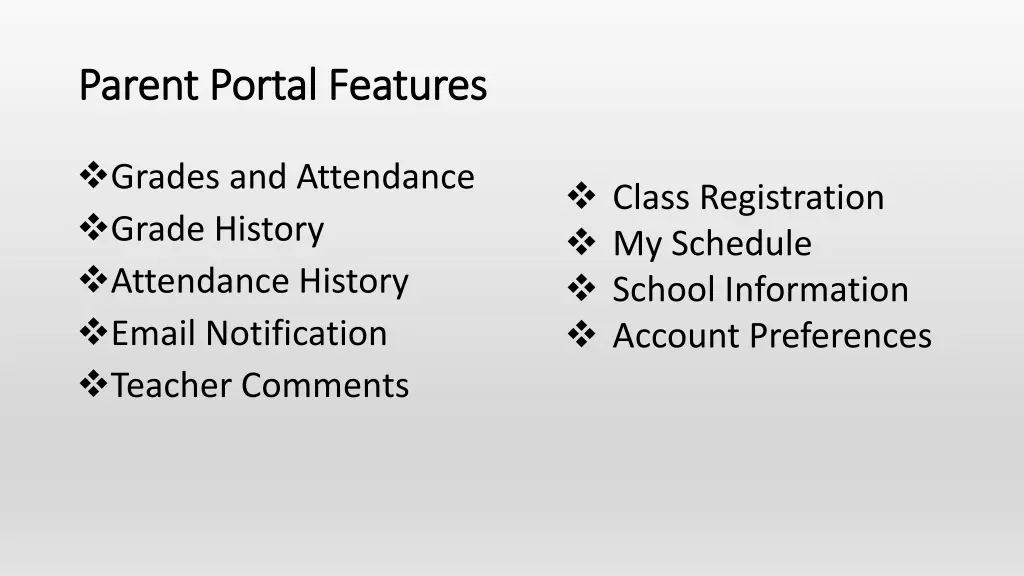 parent portal features parent portal features