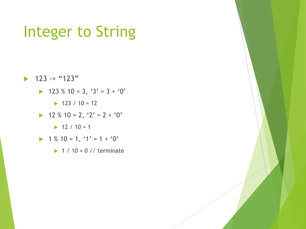 integer to string