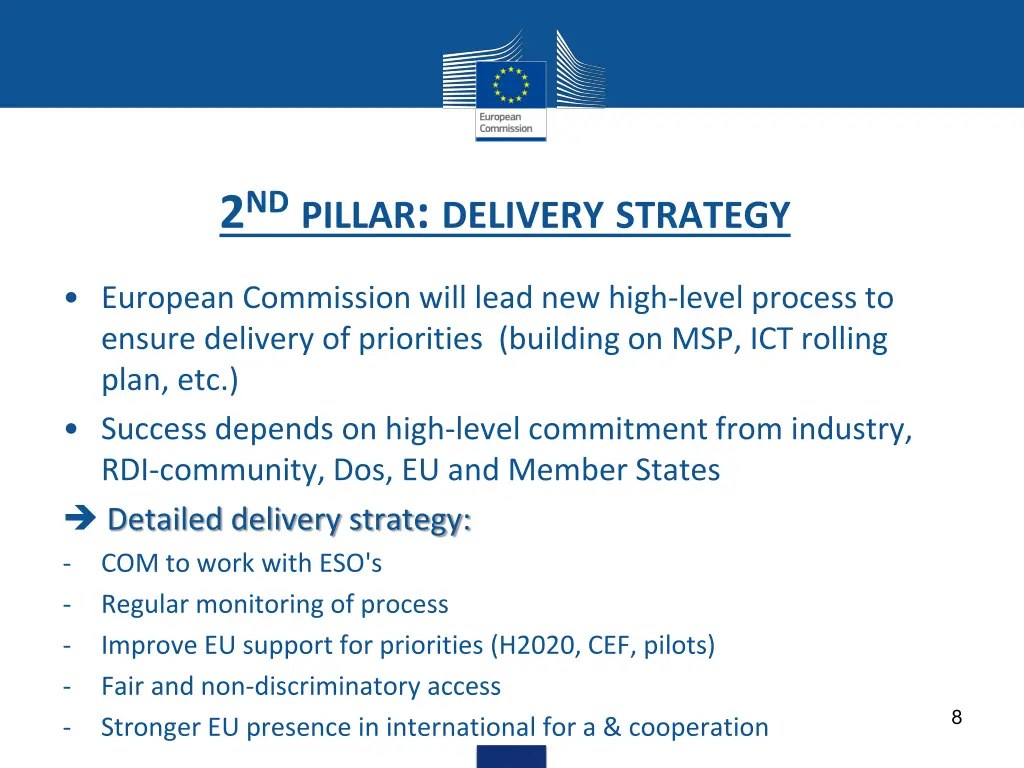 2 nd pillar delivery strategy
