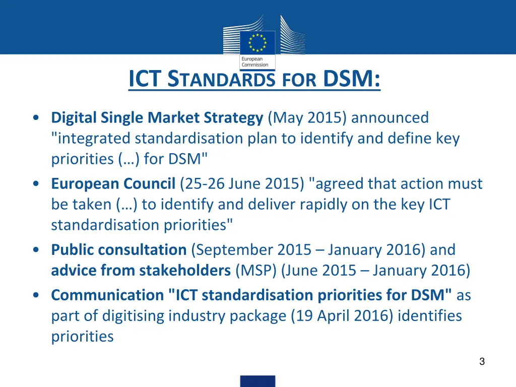 ict s tandards for dsm