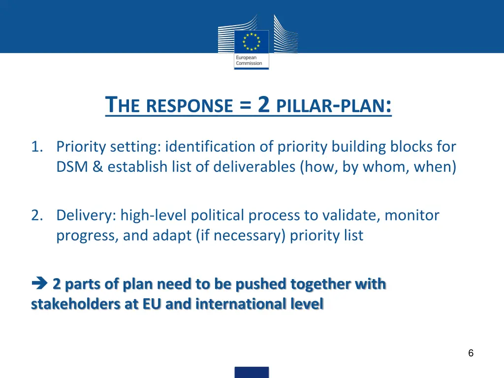 t he response 2 pillar plan
