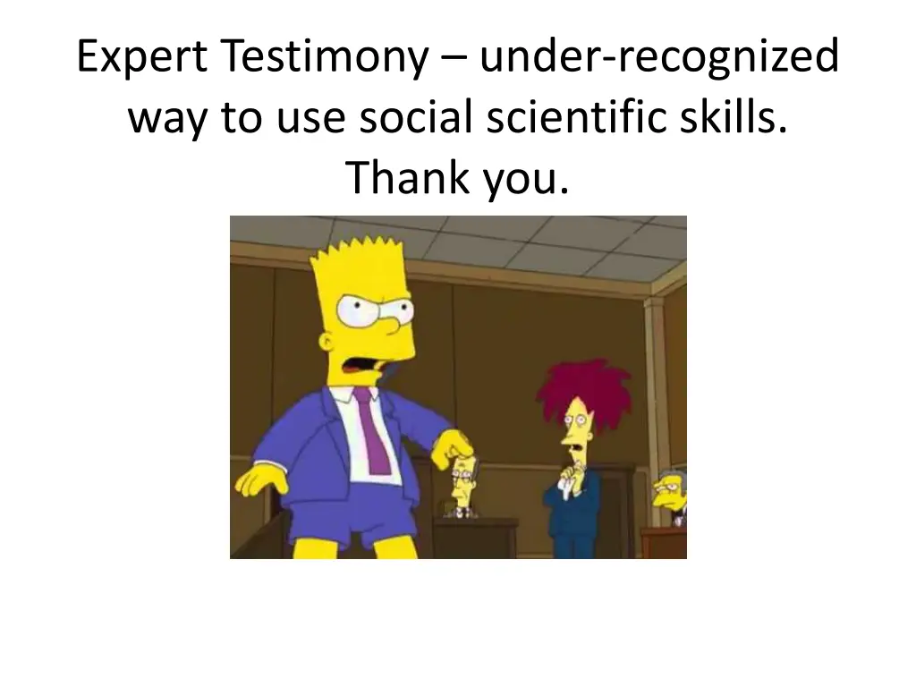 expert testimony under recognized