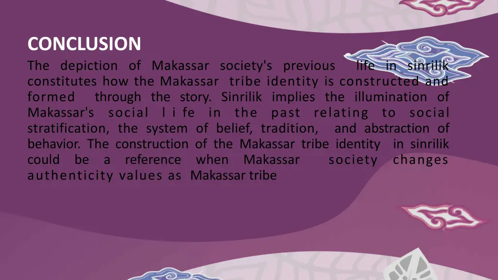 conclusion the depiction of makassar society