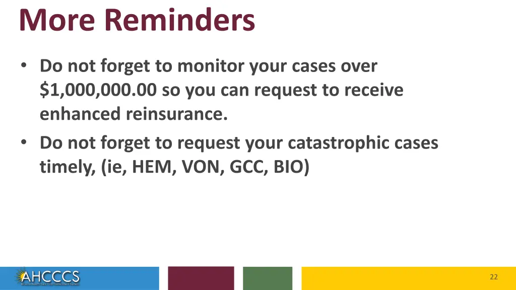 more reminders