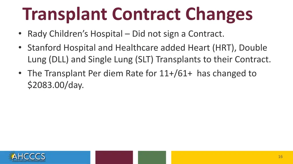 transplant contract changes rady children