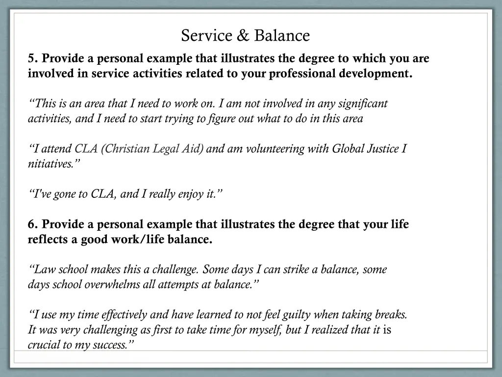 service balance