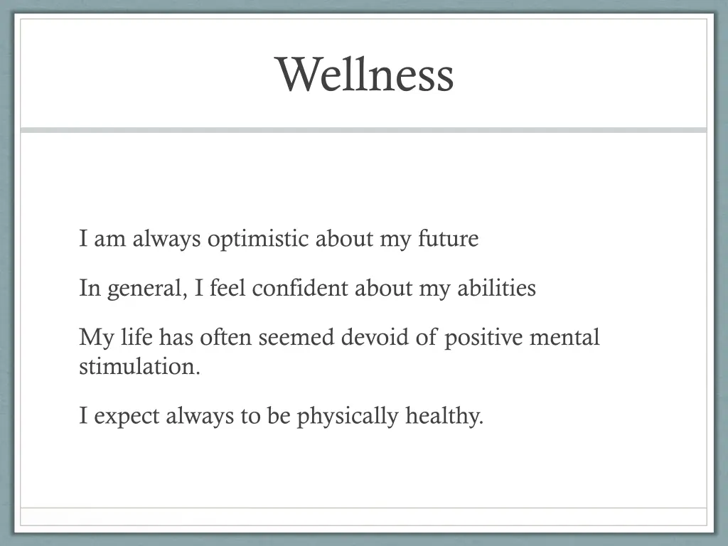 wellness