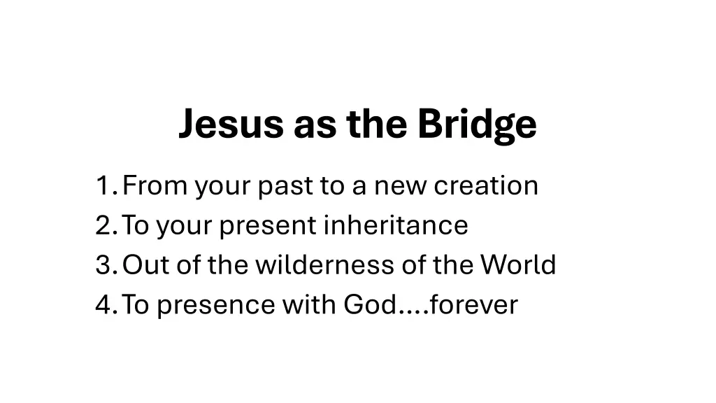 jesus as the bridge