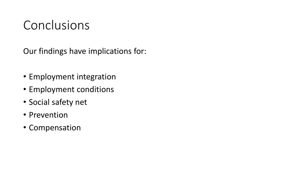 conclusions