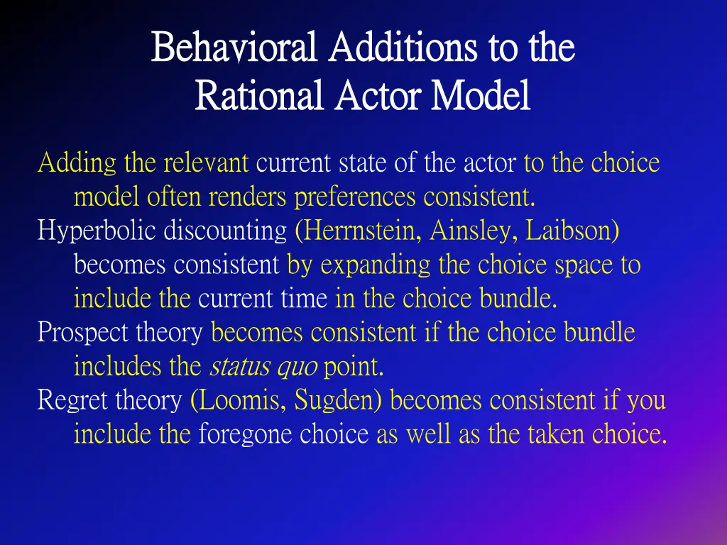 behavioral additions to the behavioral additions 2