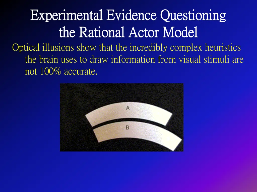 experimental evidence questioning experimental 2