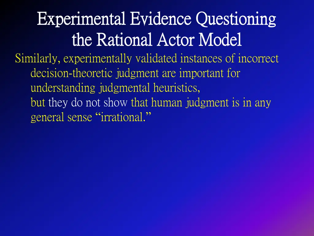 experimental evidence questioning experimental 3