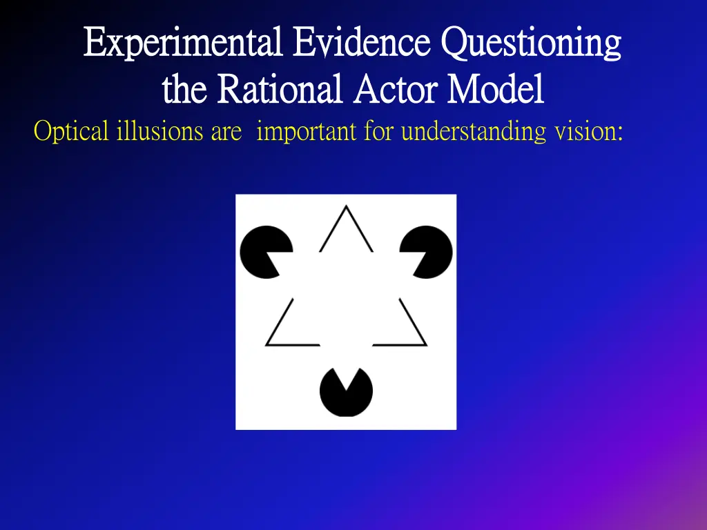 experimental evidence questioning experimental