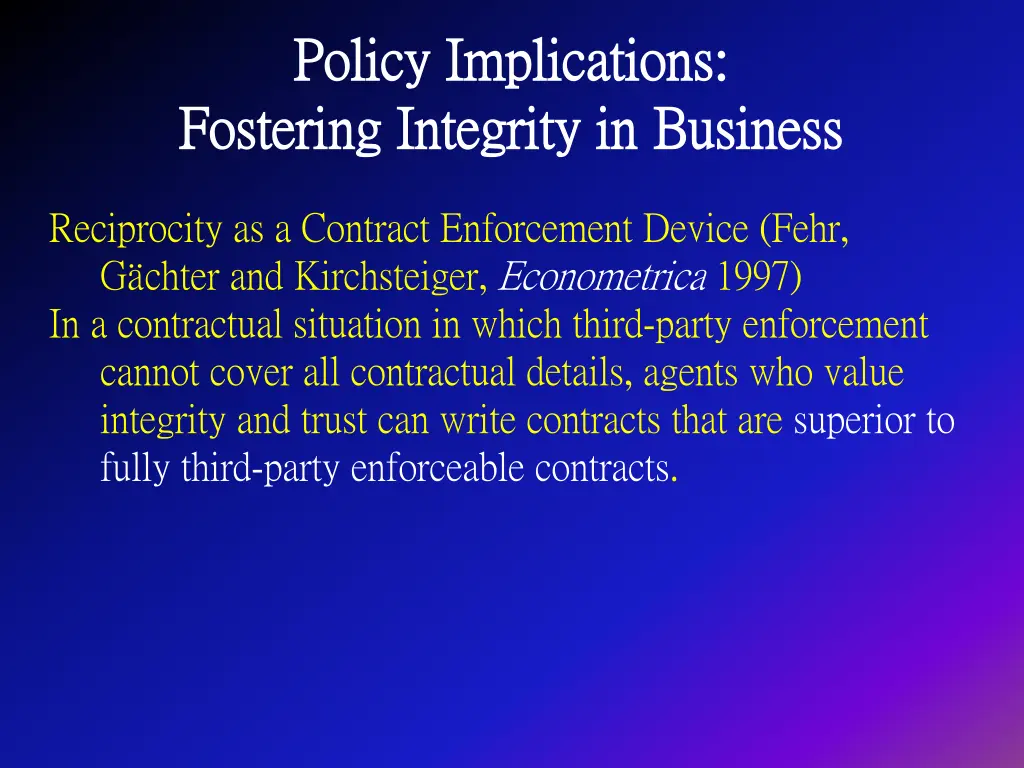 policy implications policy implications fostering