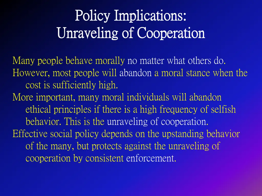 policy implications policy implications