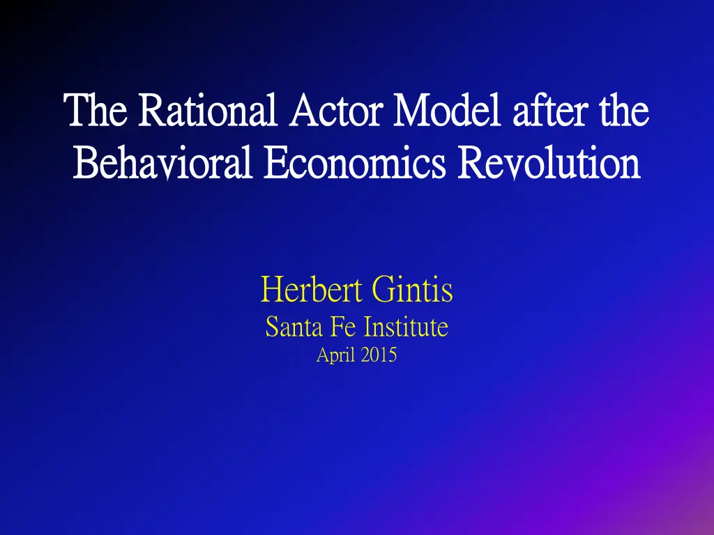 the rational actor model after the the rational