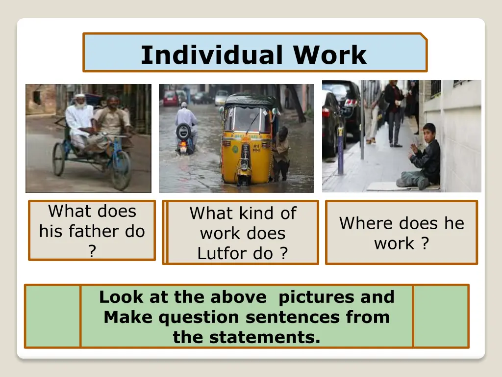 individual work