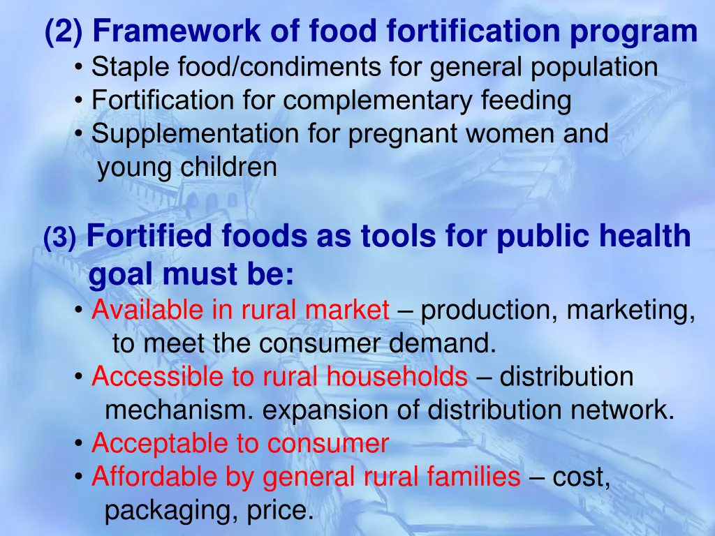 2 framework of food fortification program staple