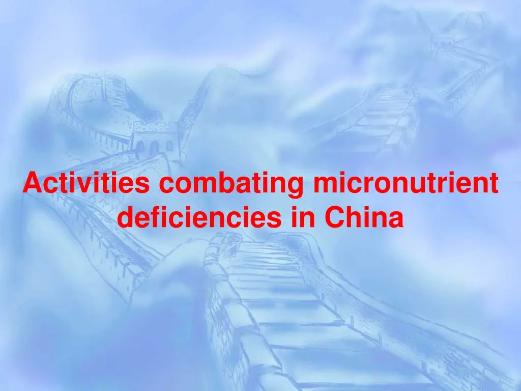 activities combating micronutrient deficiencies