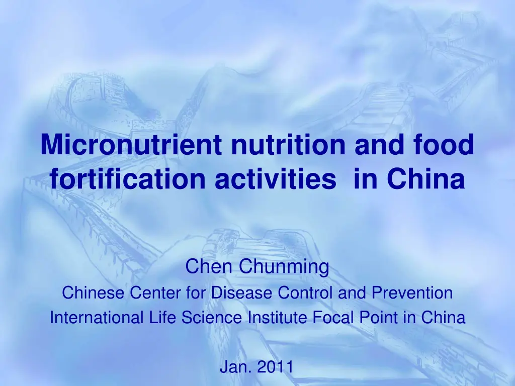 micronutrient nutrition and food fortification