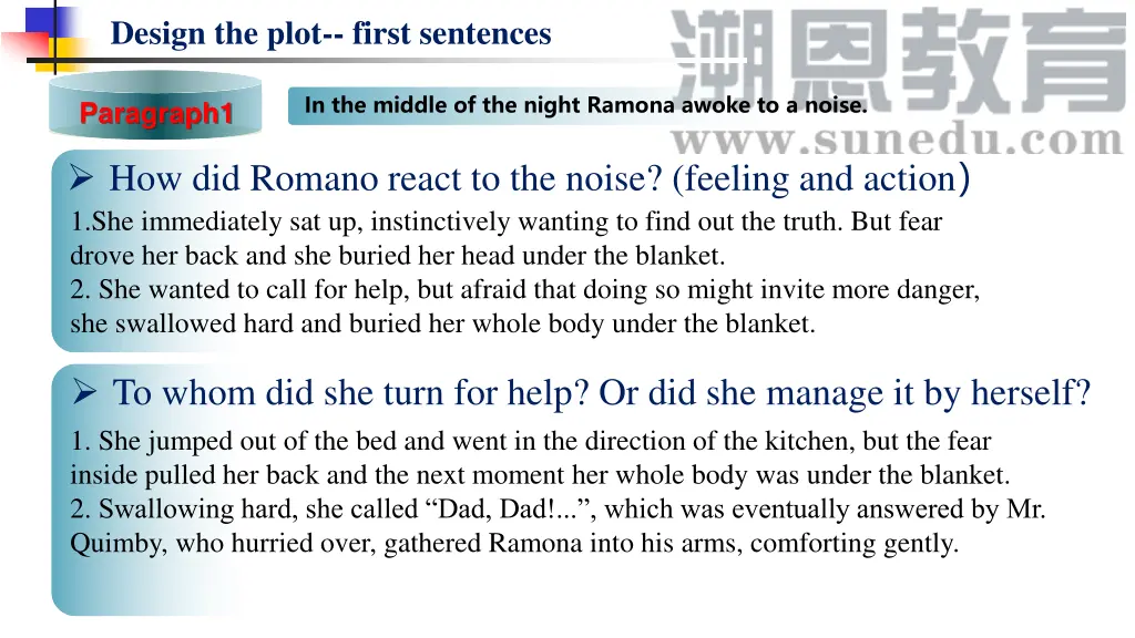 design the plot first sentences 1