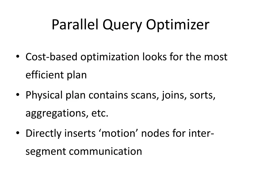 parallel query optimizer