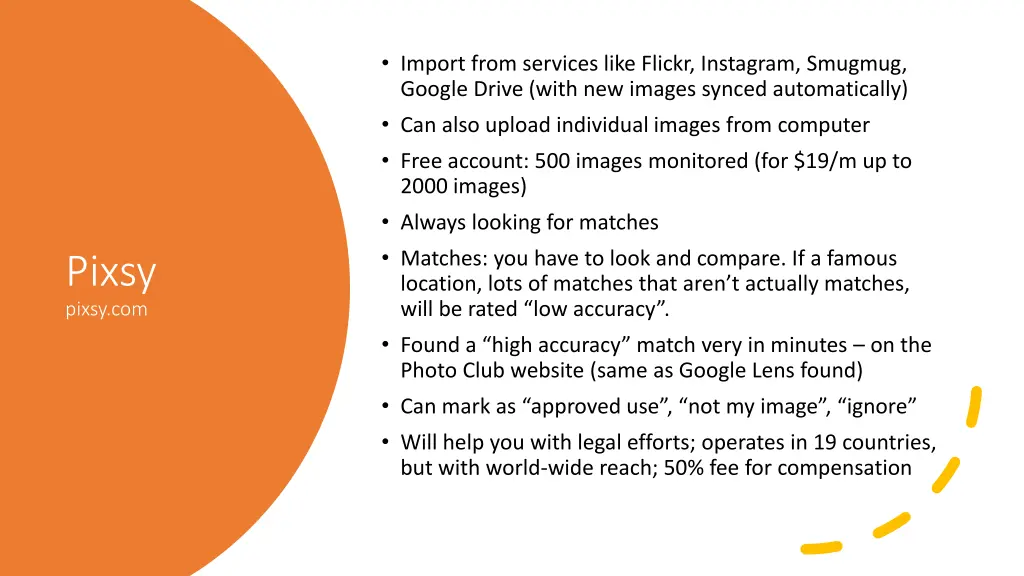 import from services like flickr instagram
