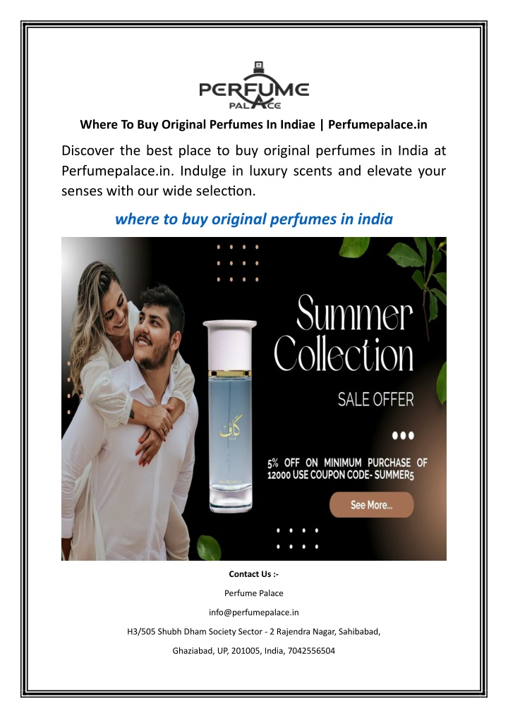 where to buy original perfumes in indiae