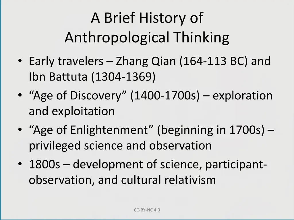 a brief history of anthropological thinking