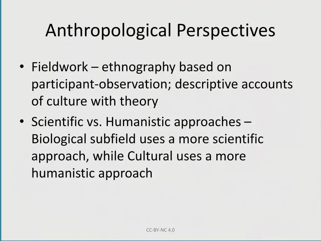anthropological perspectives 1
