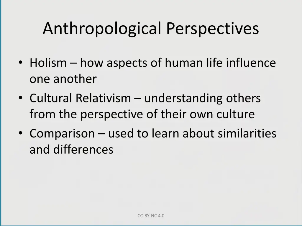 anthropological perspectives