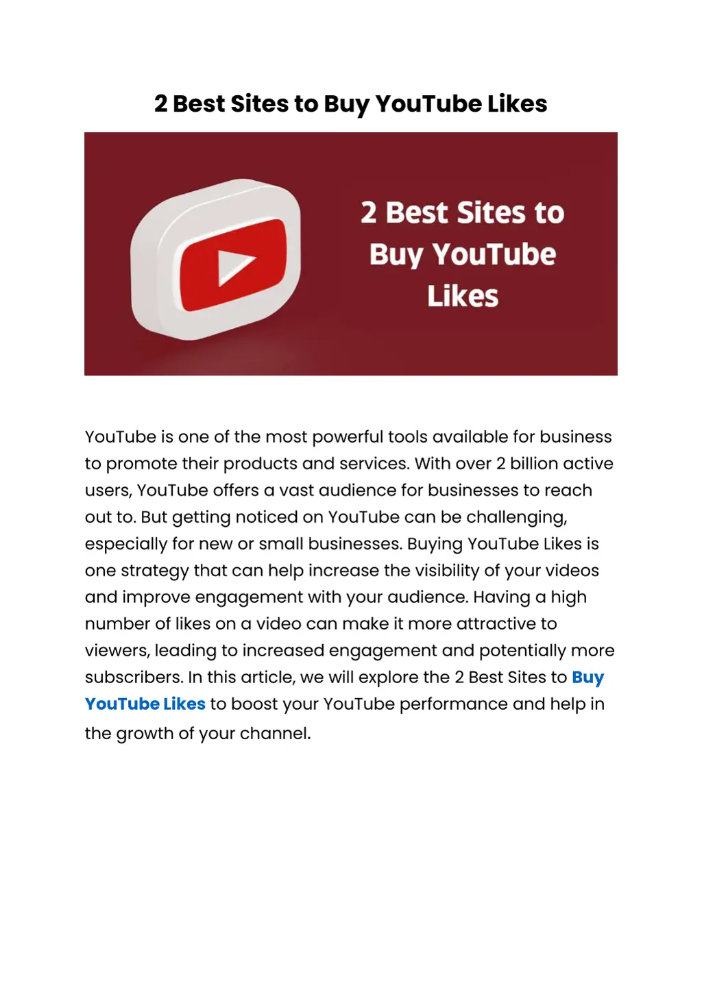 2 best sites to buy youtube likes