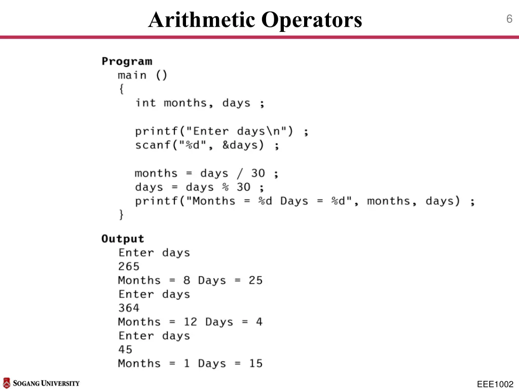 arithmetic operators 3