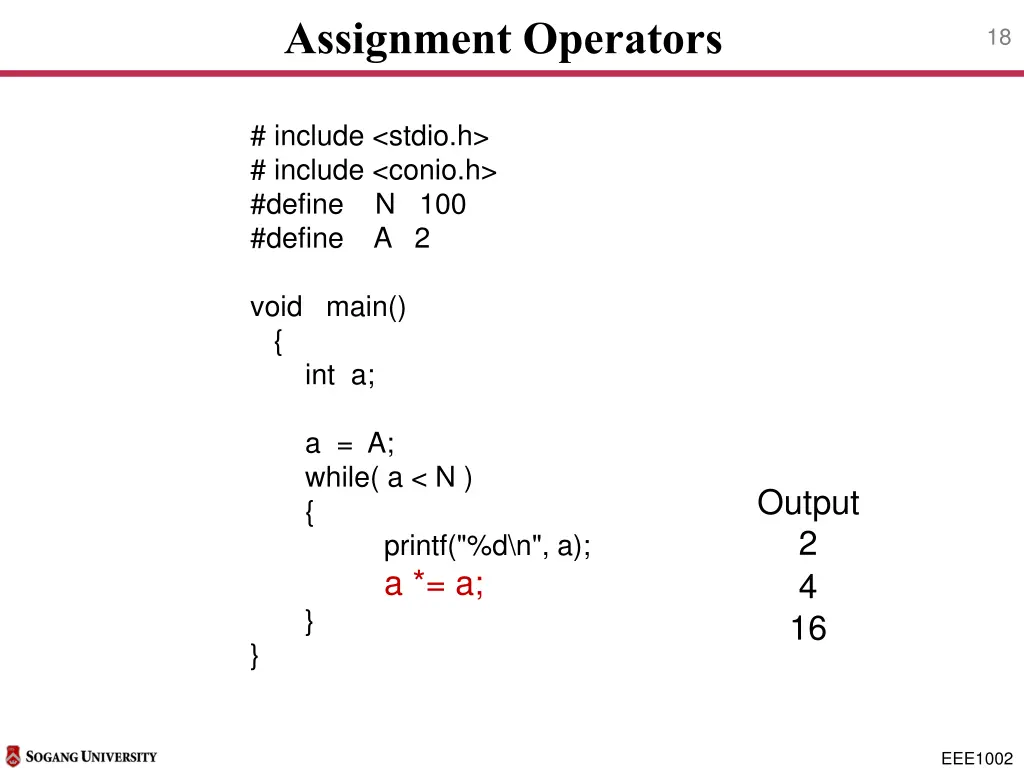 assignment operators 3