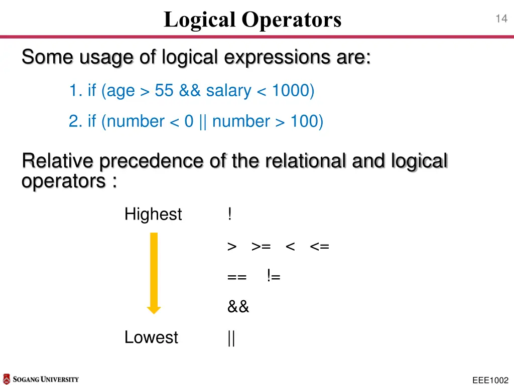 logical operators 1