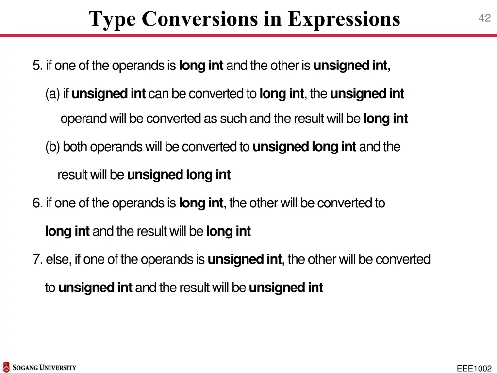 type conversions in expressions 3