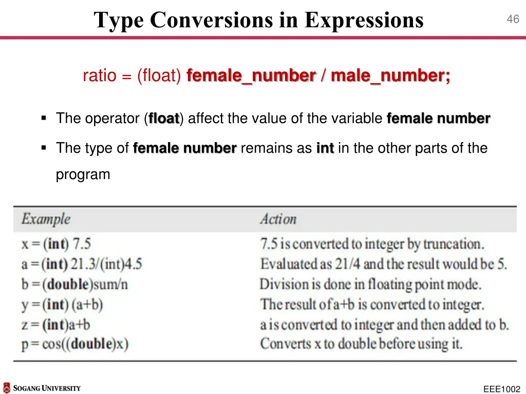 type conversions in expressions 7