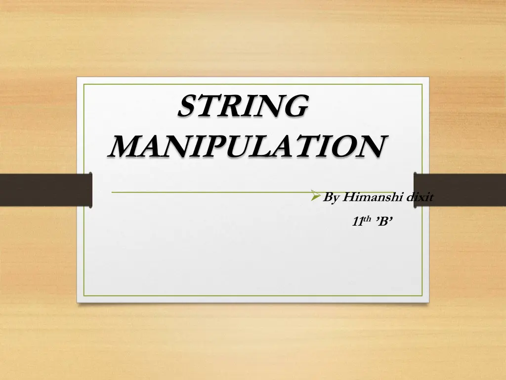 string manipulation