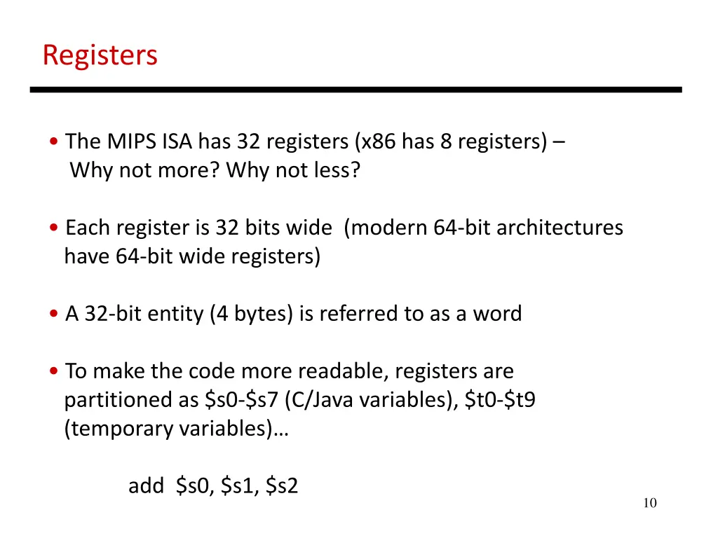 registers