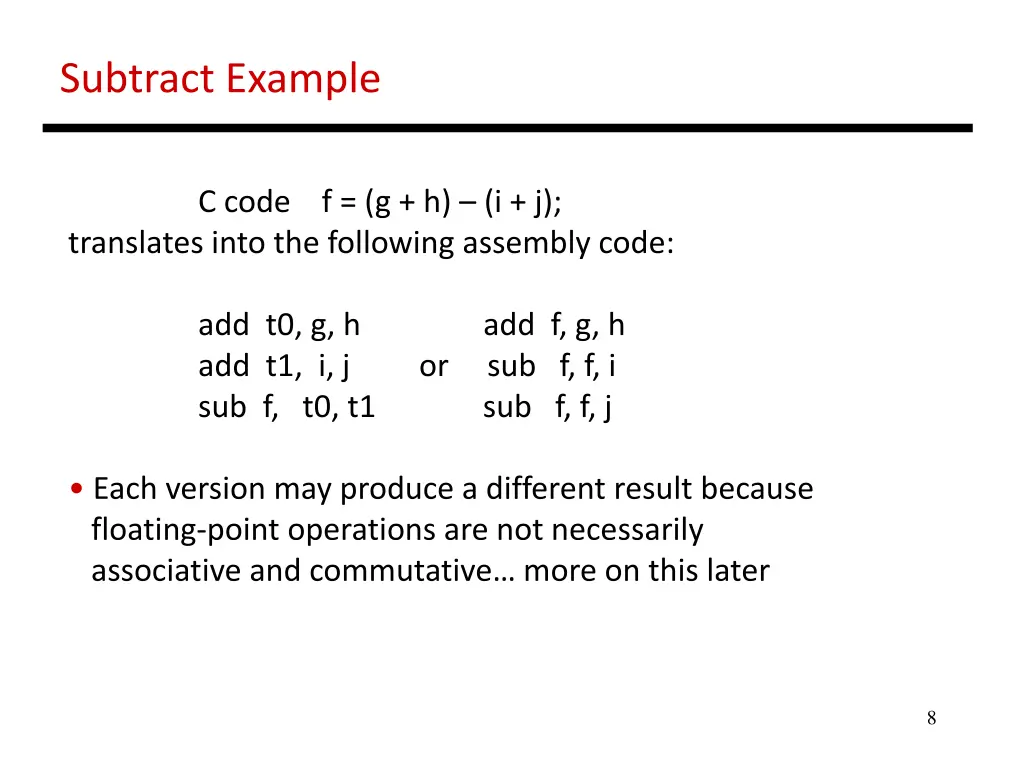 subtract example