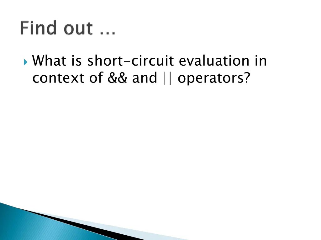 what is short circuit evaluation in context