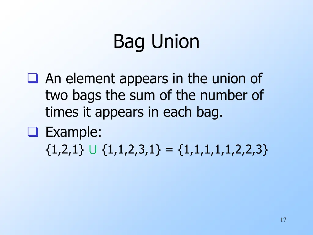 bag union